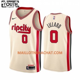 Maillot NBA Portland Trail Blazers Damian Lillard 0 Nike 2019-20 City Edition Swingman - Enfant